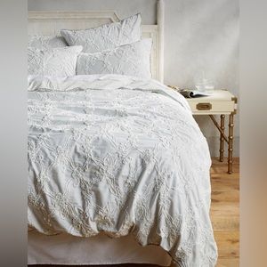 Anthropologie Floral Trellis Duvet Cover Queen Size with 2 pillow covers